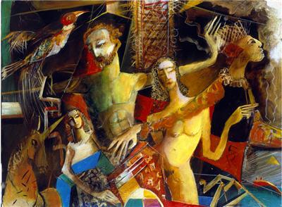 Sample artwork by Mircea Ciobanu (1950 - 1991), known for painting, sculpture, writing - View similar artists and auction records